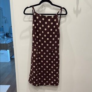 Posse Brown and White Spaghetti Strap Sundress